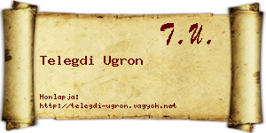 Telegdi Ugron névjegykártya
